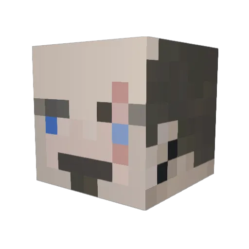 viatus18 Minecraft avatar head, 3D render