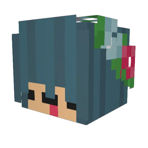 vibelich Minecraft avatar head, 3D render