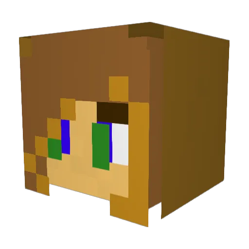 vibewithmeee Minecraft avatar head, 3D render