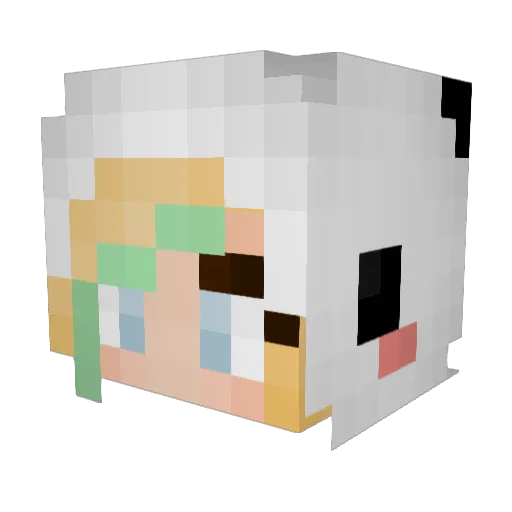 vibhar Minecraft avatar head, 3D render