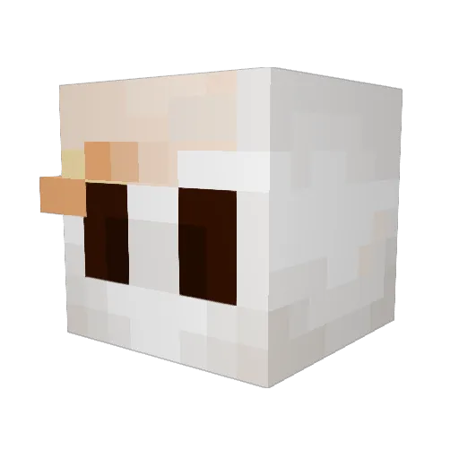 vibing_kitten Minecraft avatar head, 3D render