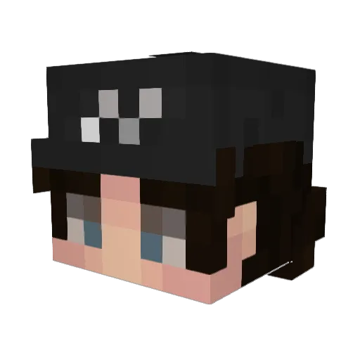 vibratcr Minecraft avatar head, 3D render