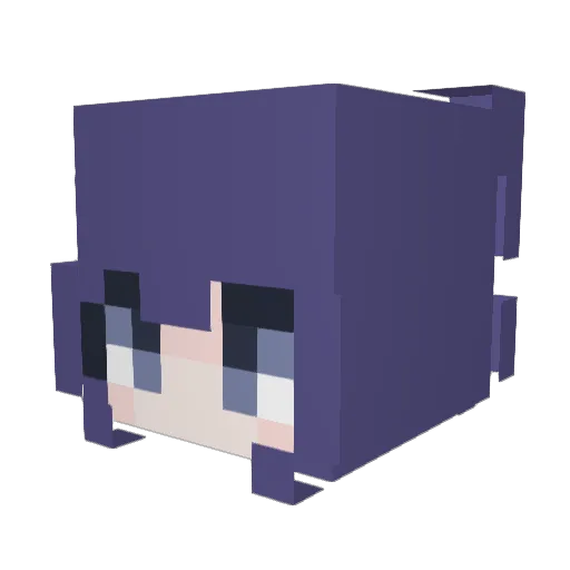 vic_vivix Minecraft avatar head, 3D render