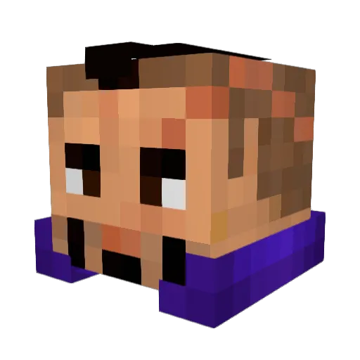 vicentetutos Minecraft avatar head, 3D render