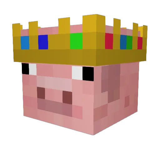 vicfanta Minecraft avatar head, 3D render