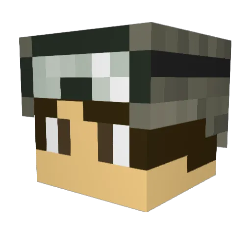 vicgamerboy Minecraft avatar head, 3D render
