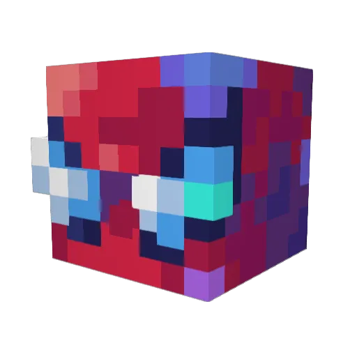 vichoclo Minecraft avatar head, 3D render