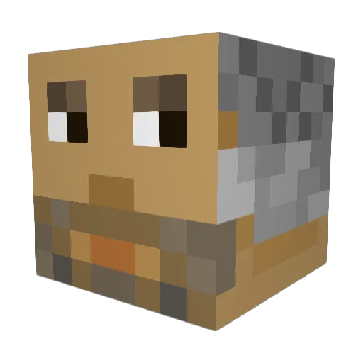 vichorois Minecraft avatar head, 3D render