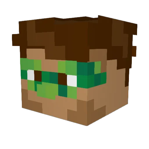 viciousOW Minecraft avatar head, 3D render