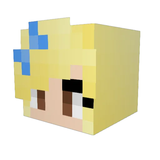 vickgirls Minecraft avatar head, 3D render