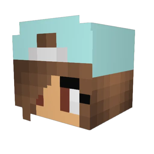vicky_s Minecraft avatar head, 3D render