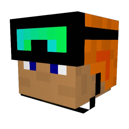 vickyruby Minecraft avatar head, 3D render