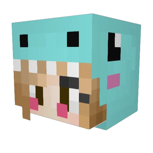vickysnowball Minecraft avatar head, 3D render
