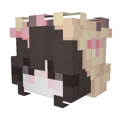vickytori Minecraft avatar head, 3D render