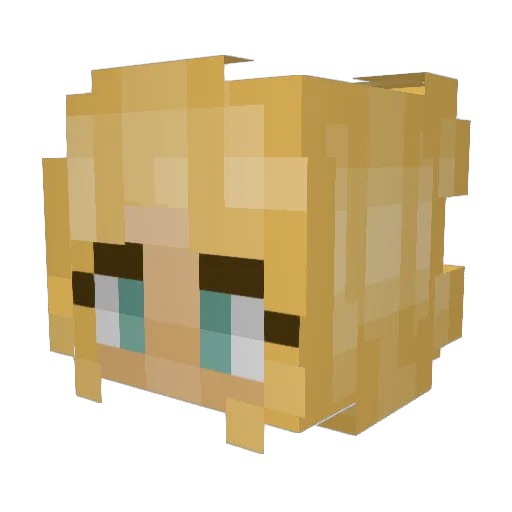vickyyummyy Minecraft avatar head, 3D render