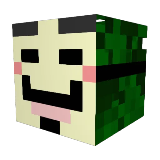 vickz1337 Minecraft avatar head, 3D render