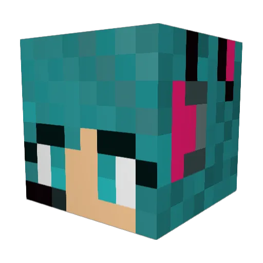 vicmochi Minecraft avatar head, 3D render