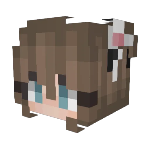 victUwUria Minecraft avatar head, 3D render
