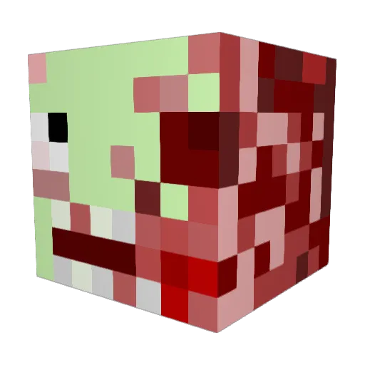 victinitchi Minecraft avatar head, 3D render