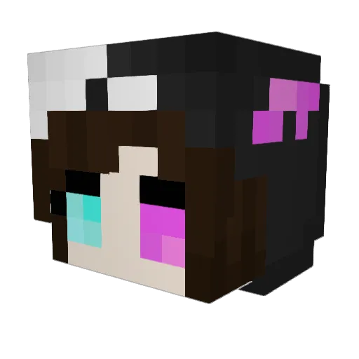 victo22 Minecraft avatar head, 3D render