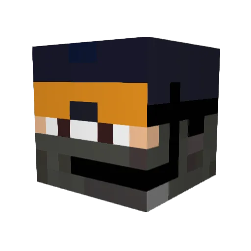 victor1408 Minecraft avatar head, 3D render