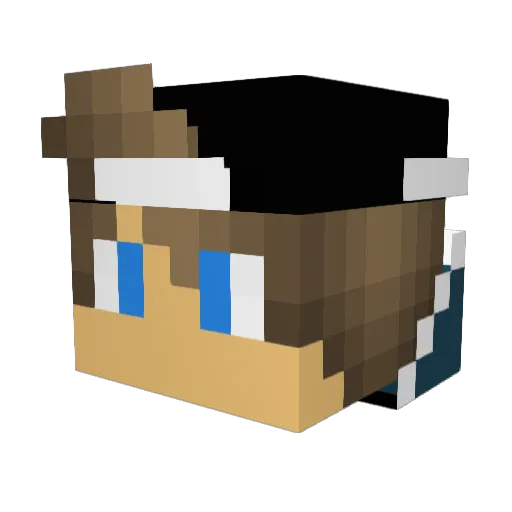 victor1616g Minecraft avatar head, 3D render
