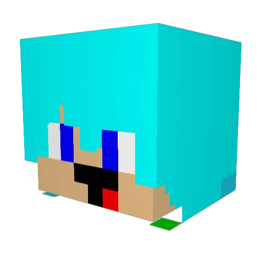 victor524 Minecraft avatar head, 3D render