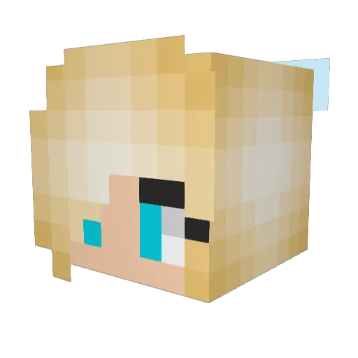 victorai Minecraft avatar head, 3D render