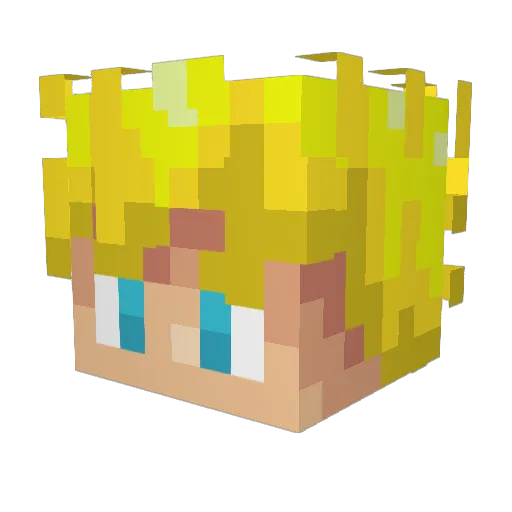 victorasanchez Minecraft avatar head, 3D render