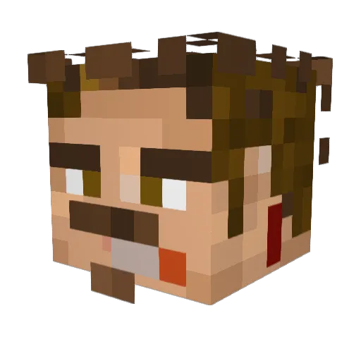 victorbeldaa Minecraft avatar head, 3D render