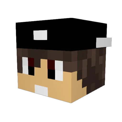 victorem1x Minecraft avatar head, 3D render