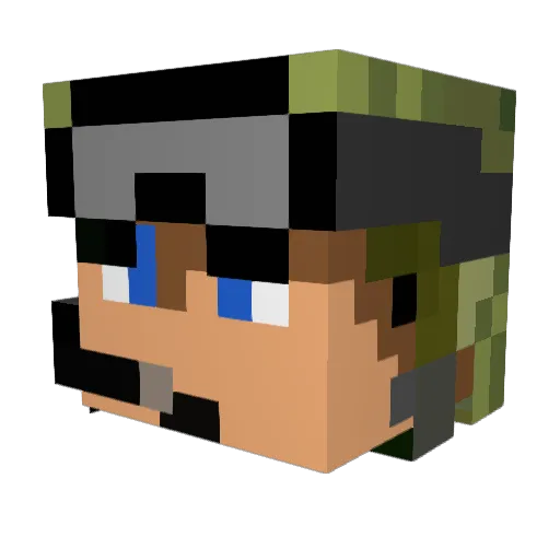 victorenharry Minecraft avatar head, 3D render