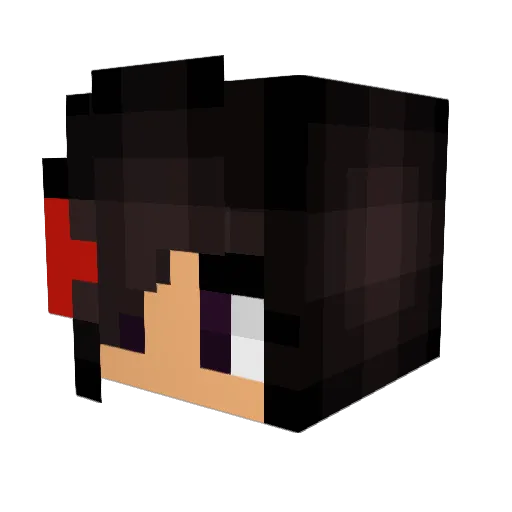 victoriasky Minecraft avatar head, 3D render