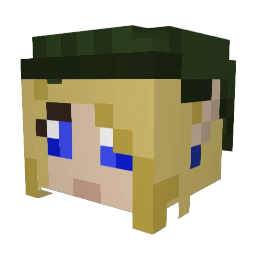 victoriya Minecraft avatar head, 3D render