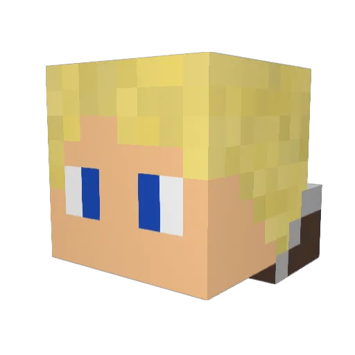 victorymaker Minecraft avatar head, 3D render