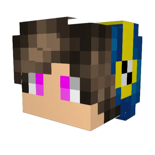 victrar Minecraft avatar head, 3D render