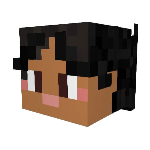 victtico Minecraft avatar head, 3D render