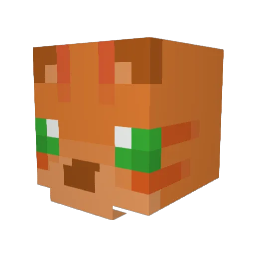 victxriaau Minecraft avatar head, 3D render