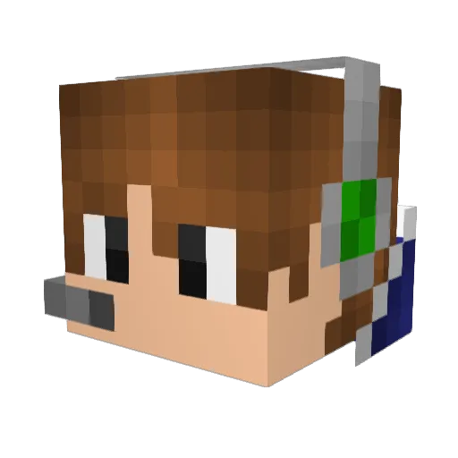 vicusburger Minecraft avatar head, 3D render