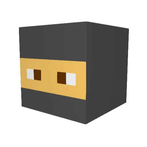video_staff Minecraft avatar head, 3D render