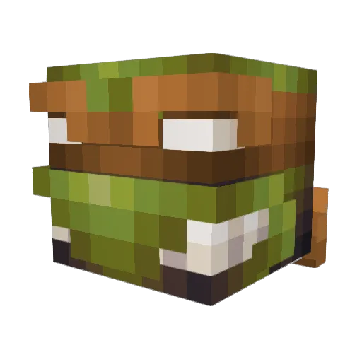 videoen Minecraft avatar head, 3D render