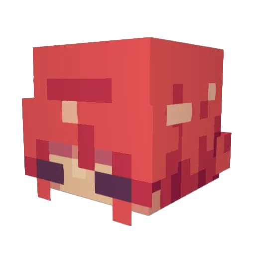 vie6 Minecraft avatar head, 3D render