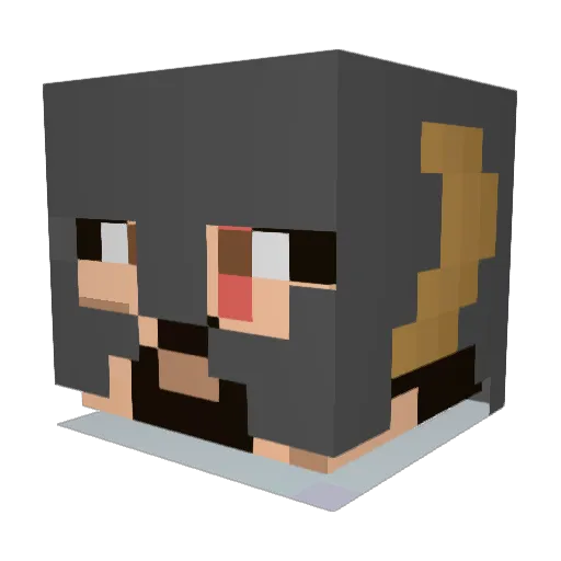 viens1v1ptitpd Minecraft avatar head, 3D render
