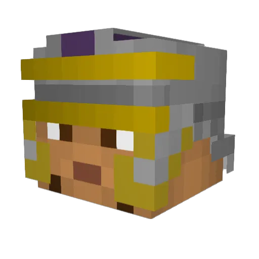 vierwood Minecraft avatar head, 3D render