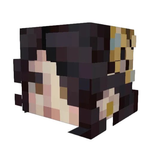 vievychu Minecraft avatar head, 3D render