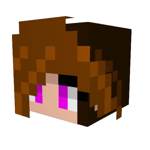 view_normal Minecraft avatar head, 3D render