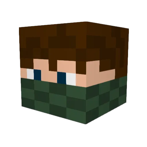 viexus_ Minecraft avatar head, 3D render