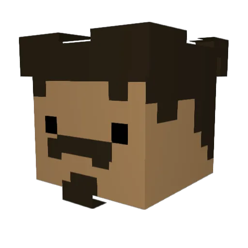 vigamito Minecraft avatar head, 3D render