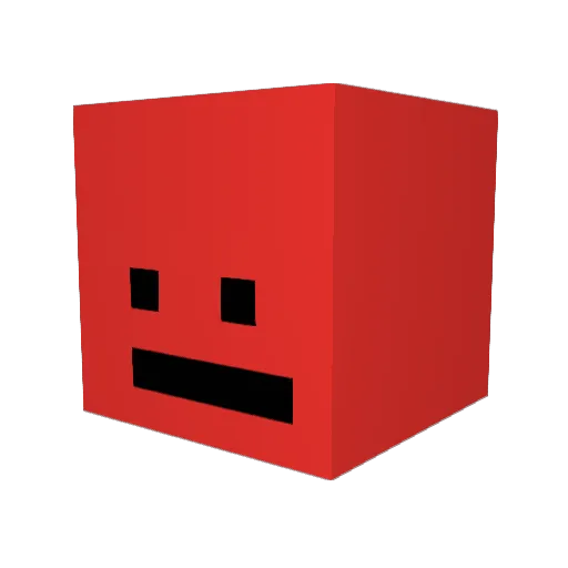 vignette Minecraft avatar head, 3D render