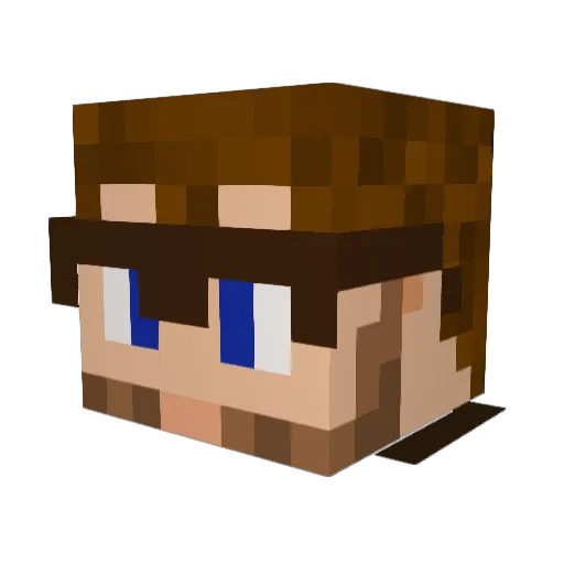 vigorousvein Minecraft avatar head, 3D render